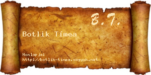 Botlik Tímea névjegykártya